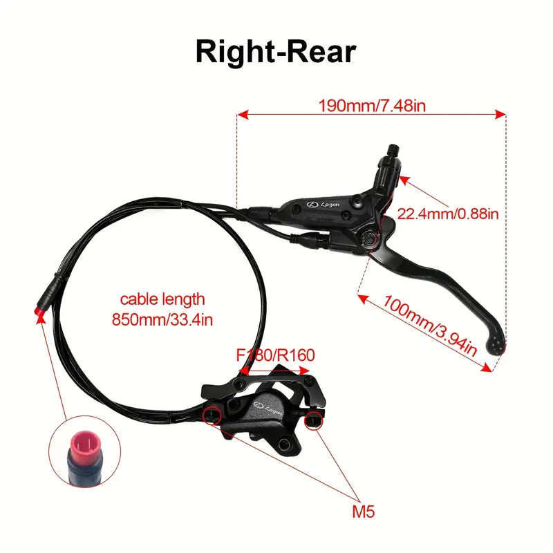 Hydraulic Disc Brake Set for ebike